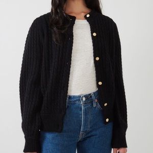 Demylee cable cardigan small black